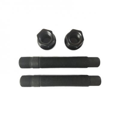 High Performance 82mm Long Black Bullet Nose Stud Kit with Open End Lug Nut 14X1.25