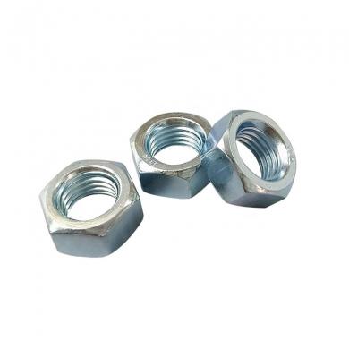 Silver Zinc Plated Steel Left Hand Thread Nut and Bolt