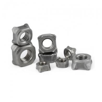 Mild Steel 4 Point Silver Square Weld Nut DIN928 for Vehicles